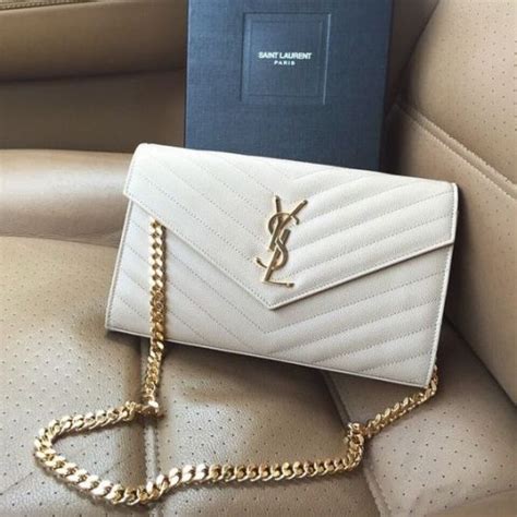 ysl handbags white|yves saint laurent white bag.